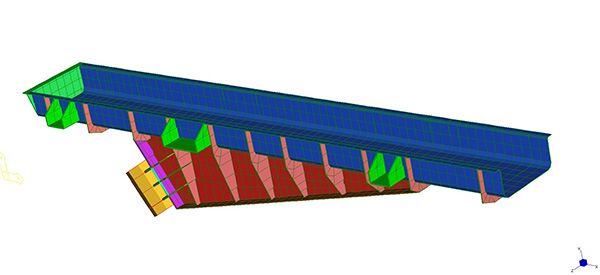 6m-long-feeder-VM-Stresses-model